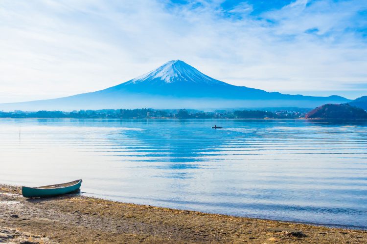 Blick auf den Fuji in Japan